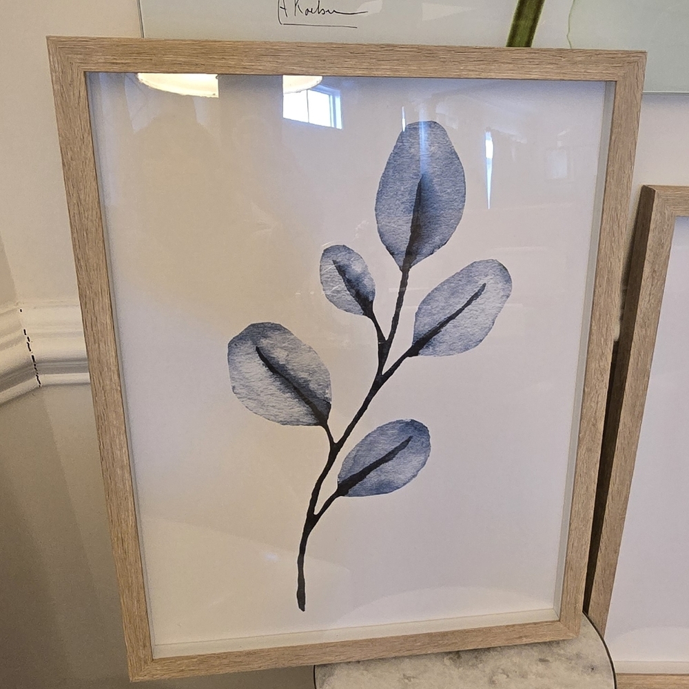 Set of Two Framed Shadow Box Leaf Art Prints - Picture 2 of 9